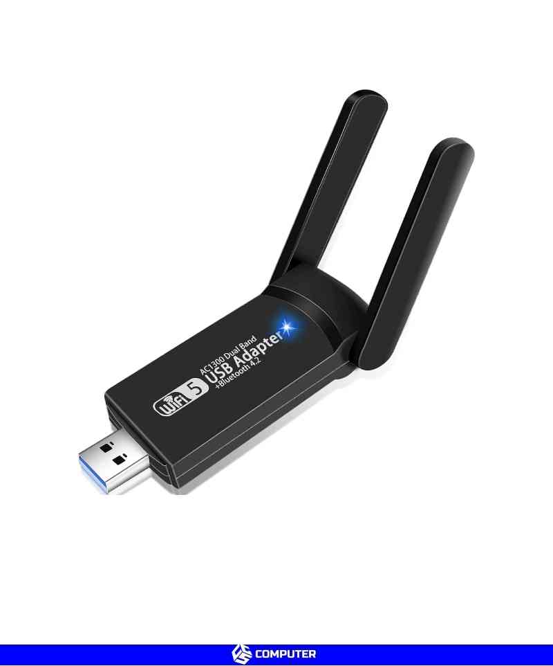 ADAPTADOR WIFI 1300MPS DUAL 5GHZ 2.4GHZ BLUETOOTH 4.2 2 ANTENAS