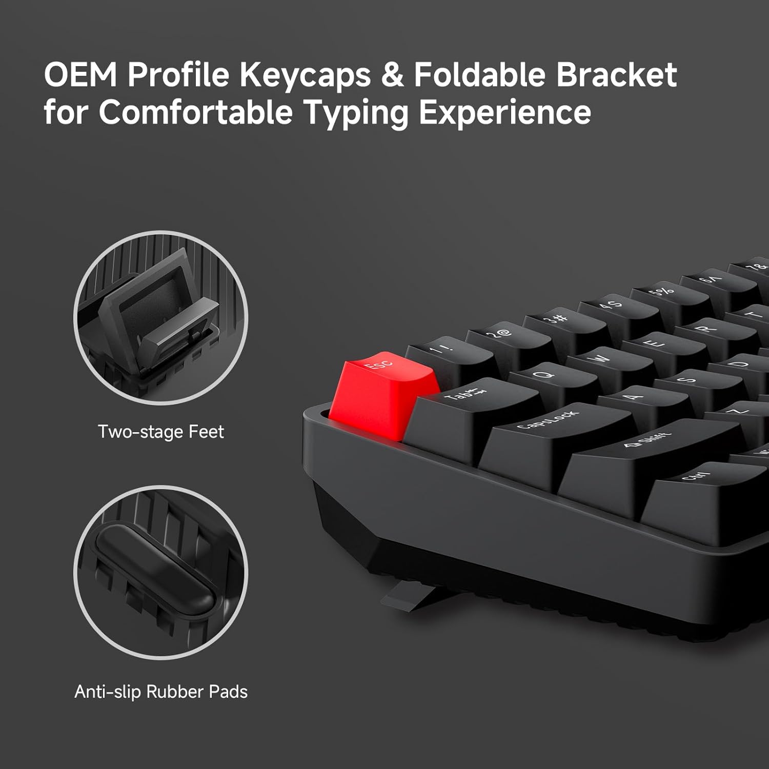 TECLADO MAGNETICO TMKB T68C BLACK/RED 8K