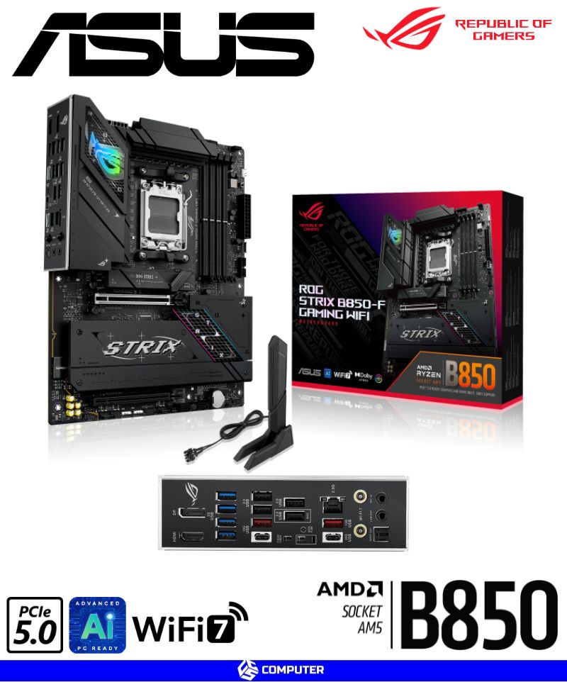 PLACA ASUS ROG STRIX B850-F GAMING WIFI ATX DDR5 AMD AM5